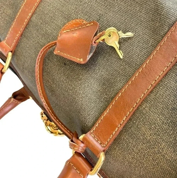 Vintage Fendi Brown Leather and PVC Boston Bag - Picture 16 of 16